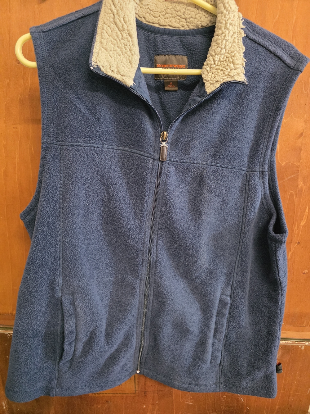 Northwest Territory Navy Fleece Vest with Sherpa Collar